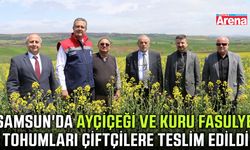Samsun'da ayçiçeği ve kuru fasulye tohumları çiftçilere teslim edildi