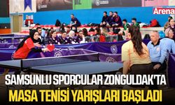 Samsunlu sporcular Zonguldak'ta, masa tenisi yarışları başladı