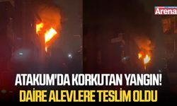 Atakum'da korkutan yangın! Daire alevlere teslim oldu