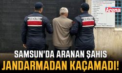 Samsun'da aranan şahıs jandarmadan kaçamadı!