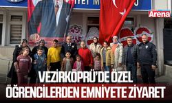 Vezirköprü’de özel öğrencilerden emniyete ziyaret