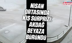 Nisan ortasında kış sürprizi: Akdağ beyaza büründü