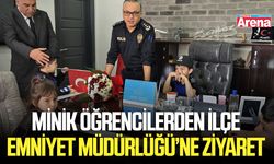 Minik öğrencilerden İlçe Emniyet Müdürlüğü’ne ziyaret