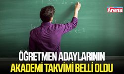 Öğretmen adaylarının akademi takvimi belli oldu