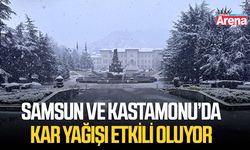 Samsun ve Kastamonu’da kar yağışı etkili oluyor