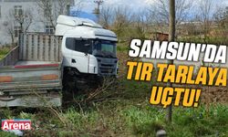 Samsun'da tır tarlaya uçtu!