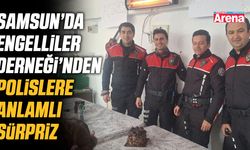 Samsun'da Engellier Derneği'nden polislere anlamlı sürpriz
