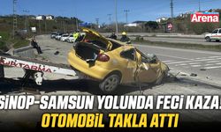 Sinop-Samsun yolunda feci kaza!