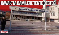 Samsun Kavak'ta camilere tente desteği