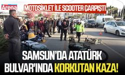 Samsun’da Atatürk Bulvar'ında korkutan kaza! Yaralılar var