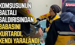 Samsun'da babasını korumak isteyen genç baltayla yaralandı