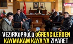 Vezirköprülü öğrencilerden Kaymakam Kaya'ya ziyaret