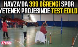 Havza'da 399 öğrenci spor yetenek projesinde test edildi