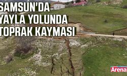 Samsun'da toprak kayması