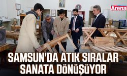 Samsun'da atık sıralar sanata dönüşüyor