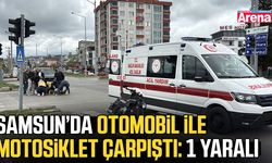Samsun’da otomobil ile motosiklet çarpıştı: 1 yaralı