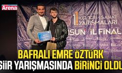 Bafralı Emre Öztürk'ten il birinciliği