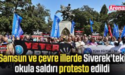 Samsun'da Siverek'teki okula saldırı protesto edildi