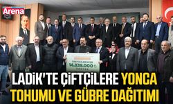 Ladik'te çiftçilere yonca tohumu ve gübre dağıtımı