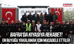 Bafra'da bin amatör en büyüğü yakalamak için yarıştı