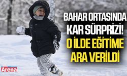Bahar ortasında kar sürprizi! O ilde eğitime ara verildi