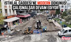 İstiklal Caddesi’nde yenileme çalışmaları devam ediyor