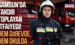 Samsun'da taktir toplayan itfaiyeci!
