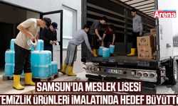 Samsun'daki meslek lisesi temizlik ürünleri imalatında hedef büyüttü