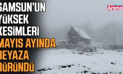 Samsun'da kış geri döndü! Her yer beyaza büründü!