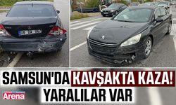 Samsun'da kavşakta korkutan kaza!