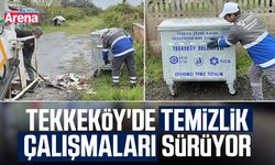 Tekkeköy'de temizlik çalışmaları sürüyor