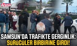 Samsun’da trafikte gerginlik: Sürücüler birbirine girdi!