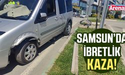 Samsun'da farkındalık uygulamasında ibretlik kaza!