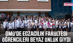 OMÜ'de Eczacılık Fakültesi öğrencileri beyaz önlük giydi