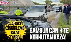 Samsun Canik'te korkutan zincirleme kaza!