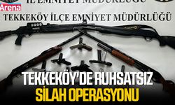 Tekkeköy'de ruhsatsız silah operasyonu