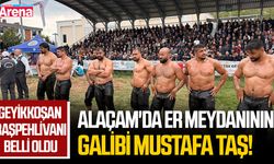 Alaçam'da er meydanının galibi Mustafa Taş!