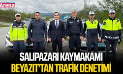 Salıpazarı Kaymakamı Beyazıt'tan trafik denetimi