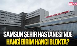 Samsun Şehir Hastanesi'nde hangi birim hangi blokta?