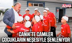 Canik’te camiler çocukların neşesiyle şenleniyor