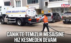 Canik'te temizlik mesaisine hız kesmeden devam