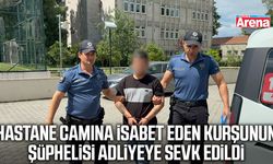 Hastane camına isabet eden kurşunun şüphelisi adliyede