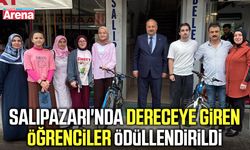 Salıpazarı'nda dereceye giren öğrenciler ödüllendirildi
