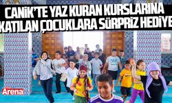 Canik’te yaz kuran kurslarına katılan çocuklara sürpriz hediye