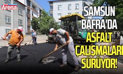 Bafra'da asfalt çalışmaları sürüyor