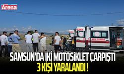 Samsun’da iki motosiklet çarpıştı 3 kişi yaralandı