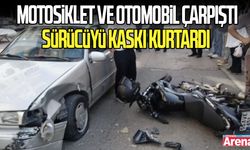 Samsun’da motosiklet ve otomobil çarpıştı: 17 yaşındaki sürücüyü kaskı kurtardı