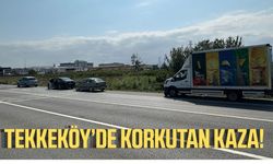 Tekkeköy'de zincirleme kaza! Maddi hasar var