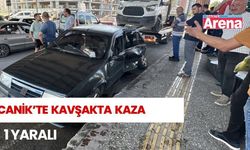 Canik’te iki araç kavşakta çarpıştı: 1 Yaralı