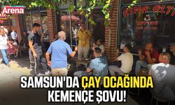 Samsun'da çay ocağında kemençe şovu!